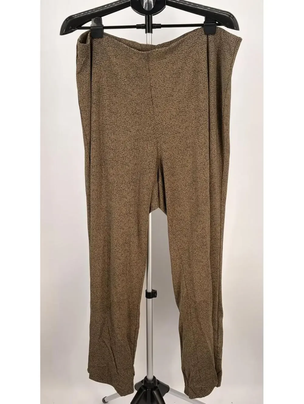 Talbots Woman 3X Brown Stretch Pants Set Relaxed Fit Casual
